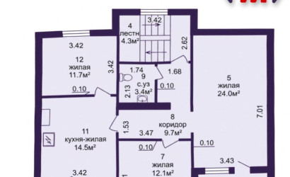 Купить коттедж, Калюга, Пролетарская ул., 41, 12.7 соток. Фото 9