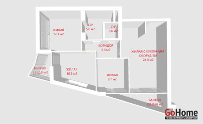 Купить 4-комнатную квартиру, Минск, Лейтенанта Кижеватова ул., 3/Д (Октябрьский район). Фото 17