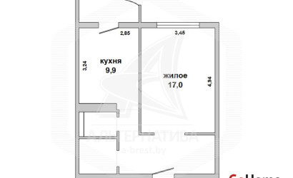 Купить 1-комнатную квартиру, Брест, Южный, ул. Гвардейская. Фото 1