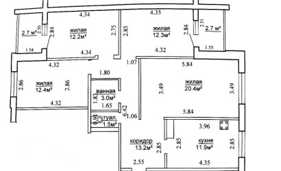Купить 4-комнатную квартиру, Гродно, Поповича, 7. Фото 1