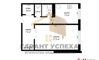 Купить 1-комнатную квартиру, Брест, ул. Сябровская, д. . Фото 12