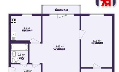 Купить 2-комнатную квартиру, Минск, Осипенко ул., 37 (Центральный район). Фото 17