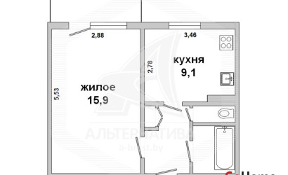 Купить 1-комнатную квартиру, Малорита, , . Фото 12