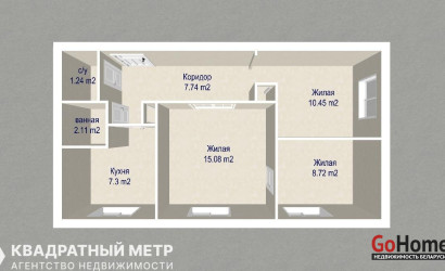 Купить 3-комнатную квартиру, Минск, Рокоссовского просп., 120/2 (Ленинский район). Фото 15