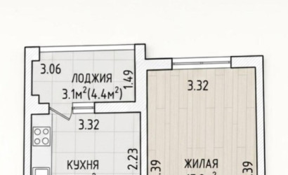  30.8 м2, Минск(Матусевича ул., 4/1)