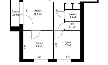 Купить 2-комнатную квартиру, Минск, Варвашени ул., 22/1 (Заводской район). Фото 2