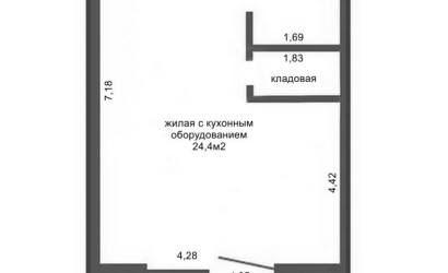 Купить 1-комнатную квартиру, Минск, Жореса Алфёрова ул., 10 (Октябрьский район). Фото 12