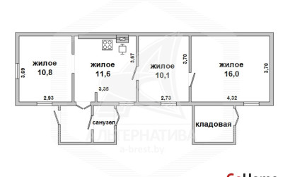 Купить 3-комнатную квартиру, Брест, Киевка, ул. Пушкинская. Фото 1