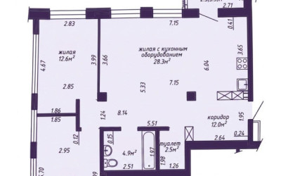 Купить 3-комнатную квартиру, Минск, Нововиленская ул., 39(Центральный район). Фото 22