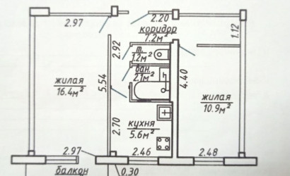 Купить 2-комнатную квартиру, Витебск, Смоленская, 1/2. Фото 5