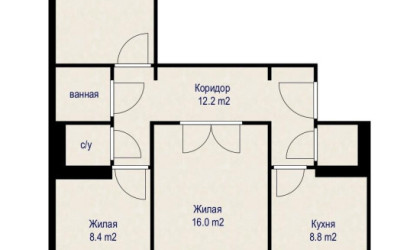Купить 3-комнатную квартиру, Минск, Руссиянова ул., 15 (Первомайский район). Фото 48