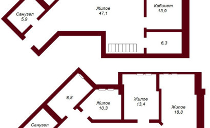 Купить 4-комнатную квартиру, Брест, просп. Республики, д. . Фото 20