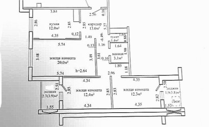 Купить 3-комнатную квартиру, Гродно, Валентины Макаровой, 14. Фото 15