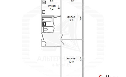 Купить 2-комнатную квартиру, Брест, Центр, ул. МОПРа. Фото 14