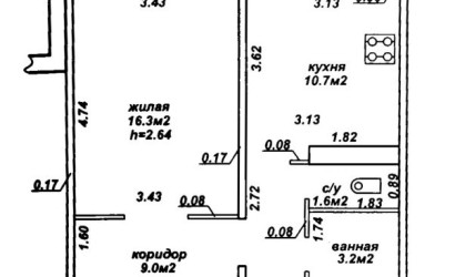 Купить 1-комнатную квартиру, Гомель, Денисенко, 66. Фото 20