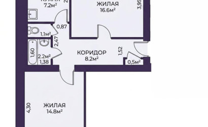 Купить 2-комнатную квартиру, Слуцк, Ленинская ул., 4. Фото 24