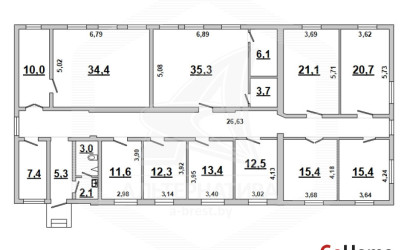 Аренда офиса, Брест, Речица,  от 11.6 до 45.1 кв.м.. Фото 8