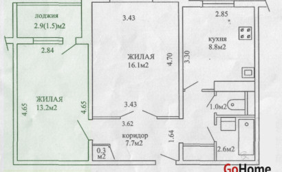 Снять 2-комнатную квартиру, Минск, просп. Рокоссовского, д. 18 (Ленинский район). Фото 2