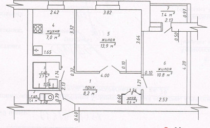 Купить 2-комнатную квартиру, Крупки, Московская, 21. Фото 13