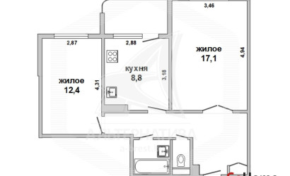 Купить 2-комнатную квартиру, Брест, Вулька, ул. Сябровская. Фото 1