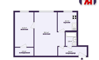 Купить 2-комнатную квартиру, Минск, Белинского ул., 6 (Первомайский район). Фото 2