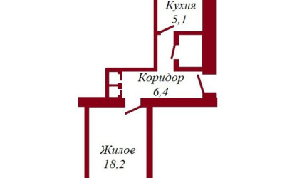 Купить 1-комнатную квартиру, Пинск, Студенческая, 9. Фото 8