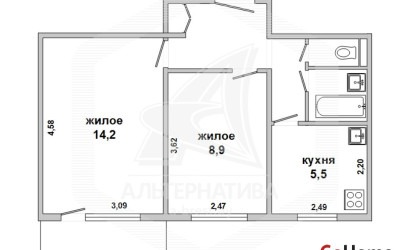 Купить 2-комнатную квартиру, Брест, Восток, ул. Кривошеина. Фото 17