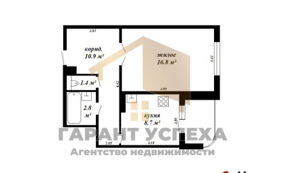 Купить 1-комнатную квартиру, Брест, ул. Советской Конституции. Фото 15