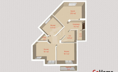 Купить 3-комнатную квартиру, Минск, Дзержинского просп., 26 (Московский район). Фото 23