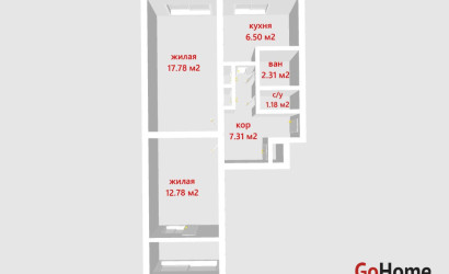 Купить 2-комнатную квартиру, Минск, Кольцова ул., 12/3 (Советский район). Фото 14