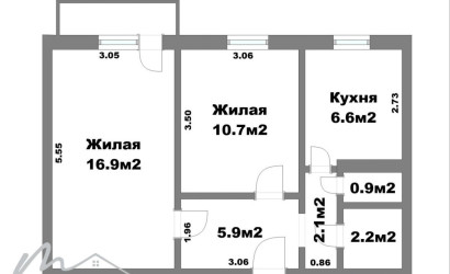 Купить 2-комнатную квартиру, Столбцы, Центральная ул., 13. Фото 6