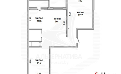 Купить 3-комнатную квартиру, Брест, Центр, ул. Воровского. Фото 12