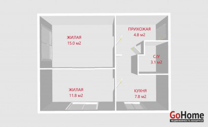 Купить 2-комнатную квартиру, Юхновка, Славянская ул., 45. Фото 16