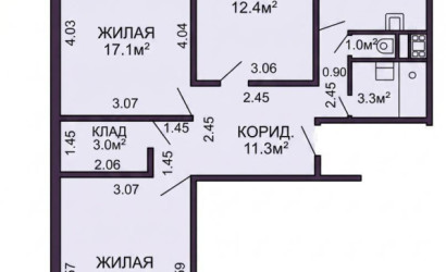 Купить 3-комнатную квартиру, Минск, Одинцова ул., 7(Фрунзенский район). Фото 2