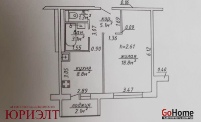 Купить 1-комнатную квартиру, Витебск, Сметанина, 18. Фото 16