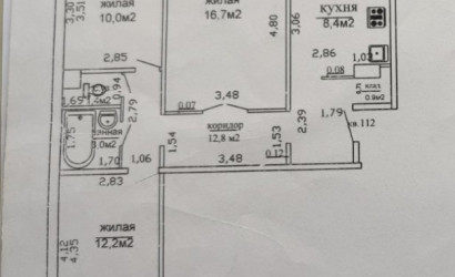 Купить 3-комнатную квартиру, Гомель, Свиридова, 71. Фото 13