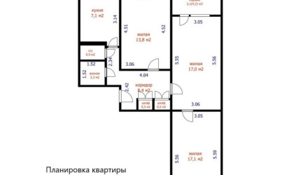 Купить 3-комнатную квартиру, Минск, Корженевского ул., 21 (Октябрьский район). Фото 29