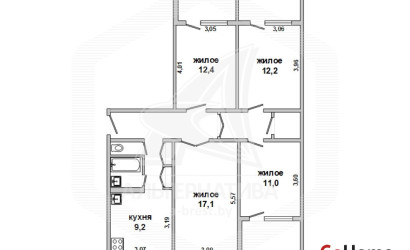 Купить 4-комнатную квартиру, Брест, Ковалево, ул. Волгоградская. Фото 8