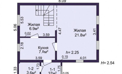  1-этаж.(51 м2), Лавский Брод