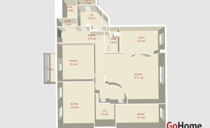 Купить 4-комнатную квартиру, Минск, Чехова ул., 3 (Центральный район). Фото 2