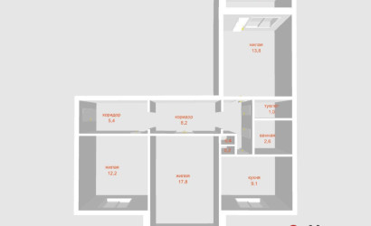 Купить 3-комнатную квартиру, Минск, Одинцова ул., 33 (Фрунзенский район). Фото 24