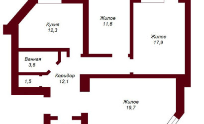 Купить 3-комнатную квартиру, Брест, ул. Республиканская, д. . Фото 12