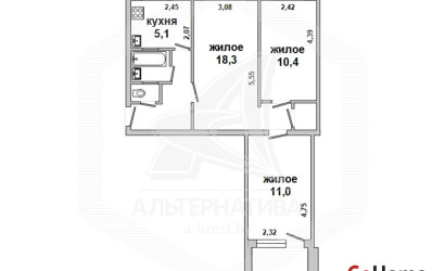 Купить 3-комнатную квартиру, Брест, Центр, наб. Франциска Скорины. Фото 6