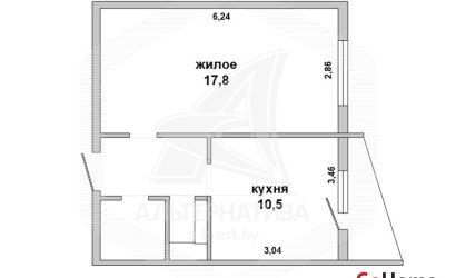 Купить 1-комнатную квартиру, Брест, Восток, ул. Орловская. Фото 14