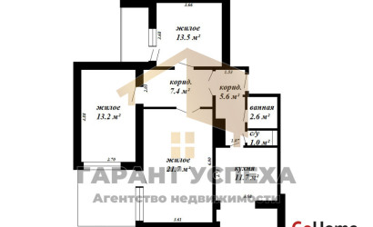Купить 3-комнатную квартиру, Брест, ул. Гаврилова, д. . Фото 14