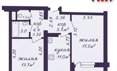Купить 2-комнатную квартиру, Минск, Гурского ул., 33 (Московский район). Фото 19
