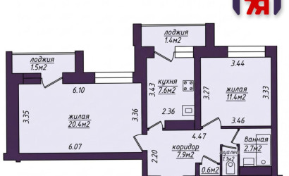 Купить 2-комнатную квартиру, Минск, Машерова просп., 38 (Советский район). Фото 1