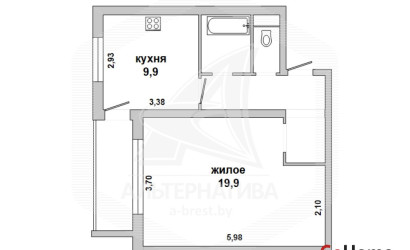 Купить 1-комнатную квартиру, Жабинка, , . Фото 1