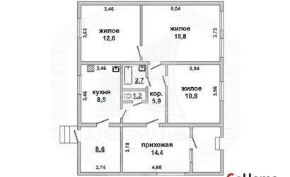Купить 3-комнатную квартиру, Малорита, , . Фото 11