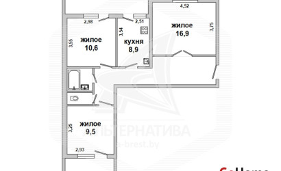 Купить 3-комнатную квартиру, Брест, Восток, ул. Стафеева. Фото 40